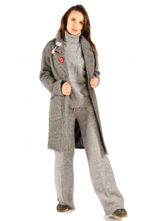 Женское пальто с воротником 3000605